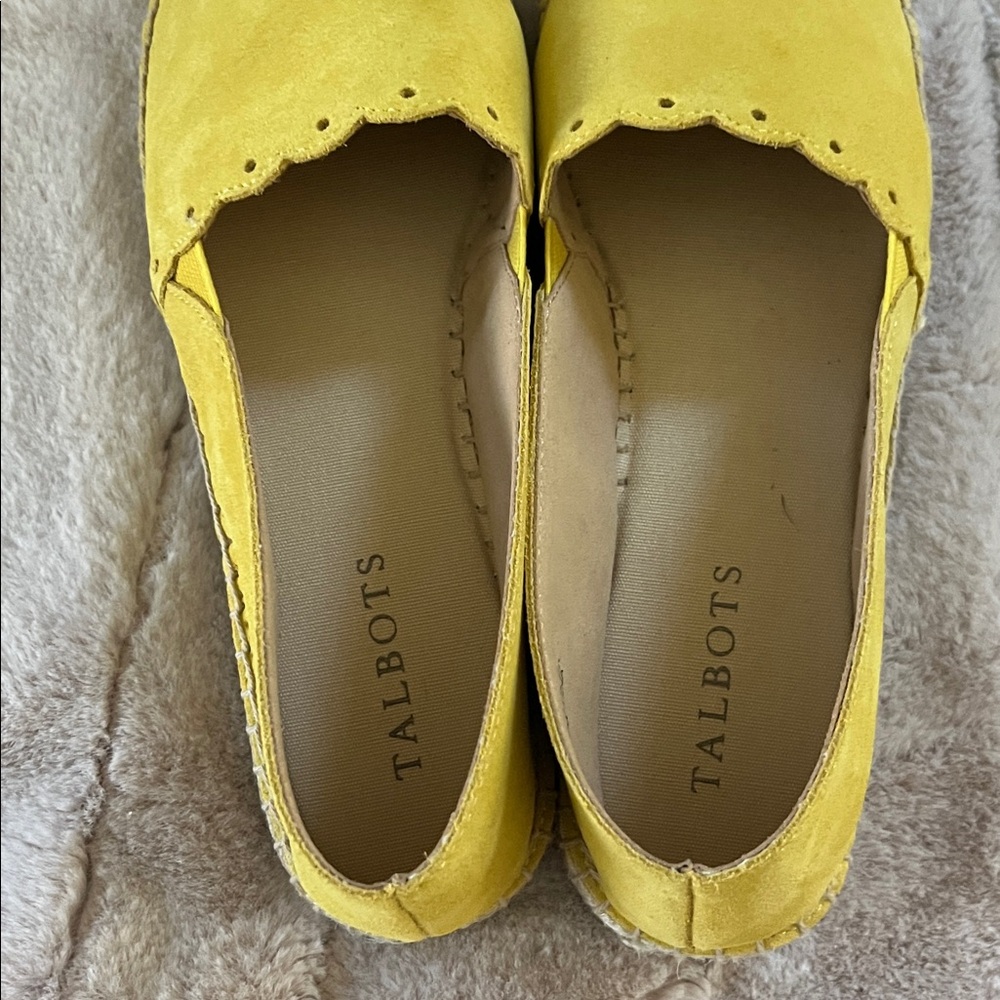 Talbots Izzy Scallop Marigold Suede Espadrilles New - 8.5 - Picture 9 of 11